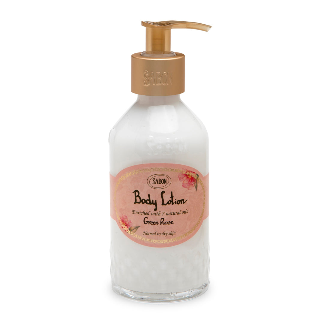 Body Lotion Bottle Green Rose