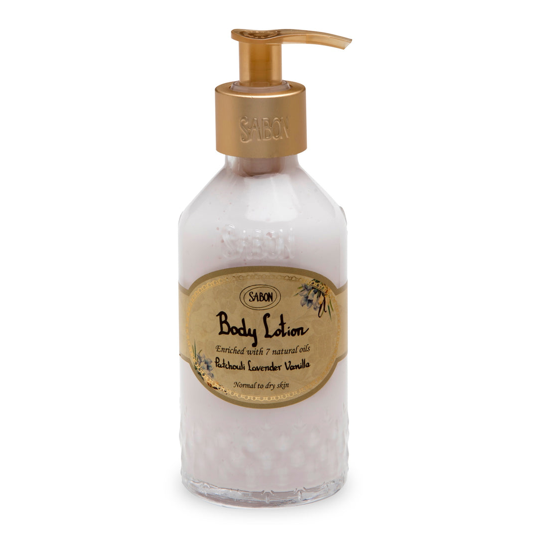 Body Lotion Bottle Patchouli Lavender Vanilla