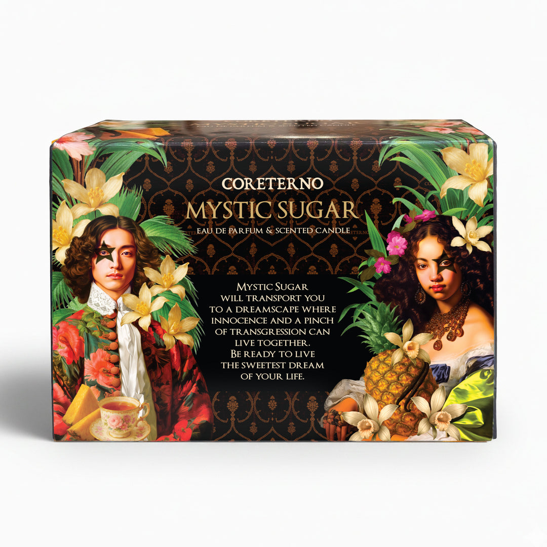 Core Eterno Mystic Sugar - Combo Profumo & Candela Box Fronte