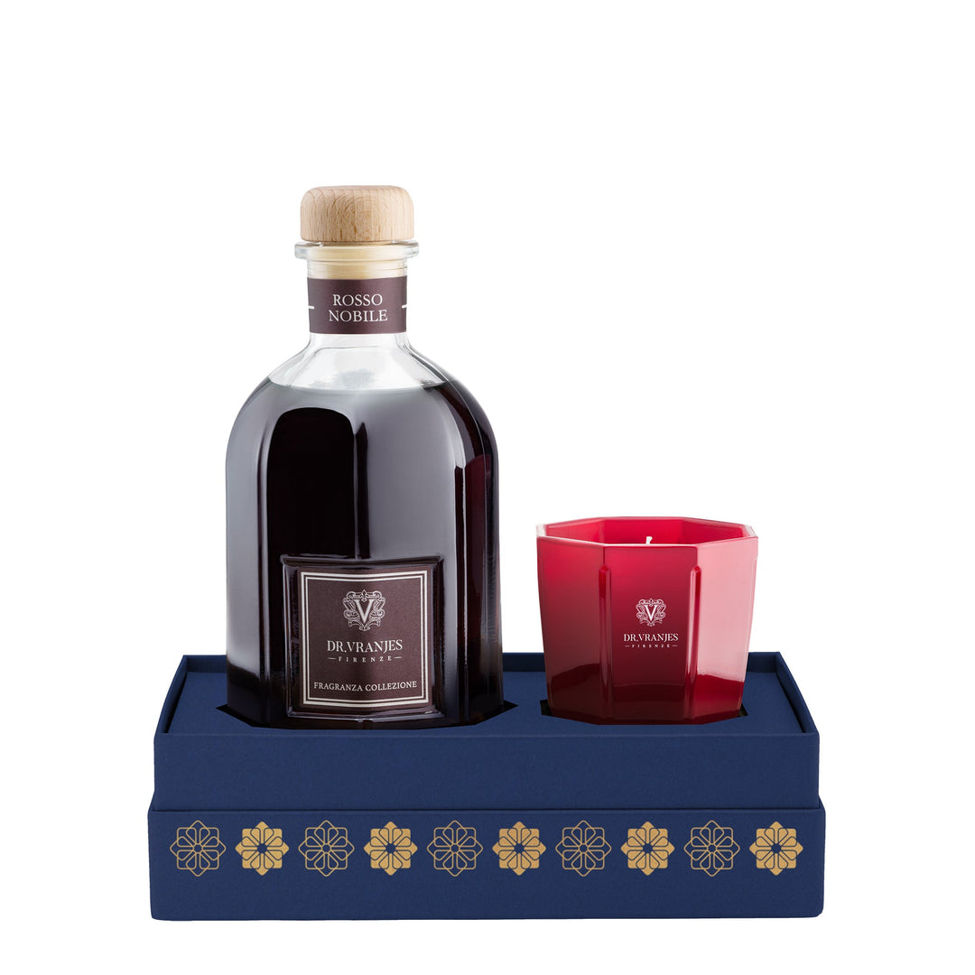 Diffusore Rosso Nobile 250 ml e Candela XS