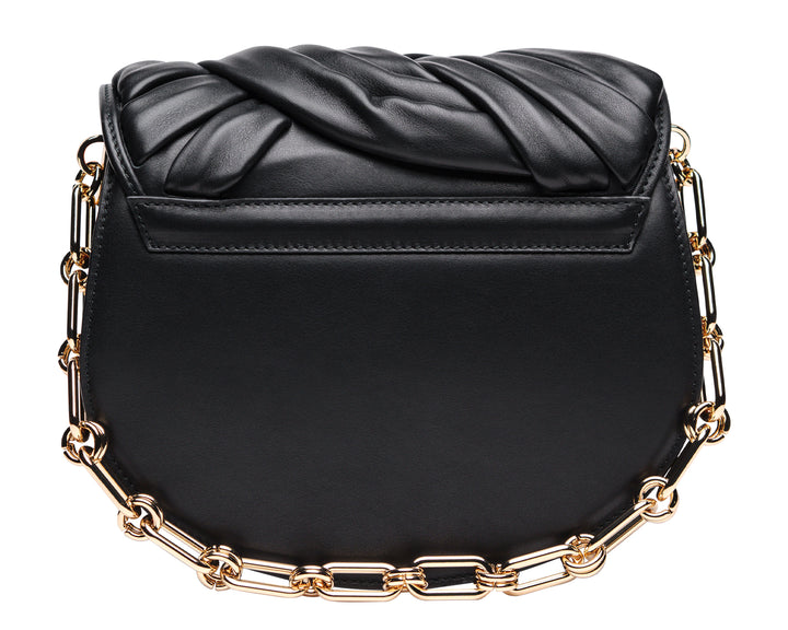 Borsa in Pelle con Intreccio Nera